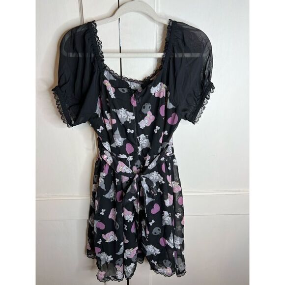 My Melody & Kuromi Lace-Up Chiffon plus size Dress - Picture 4 of 7